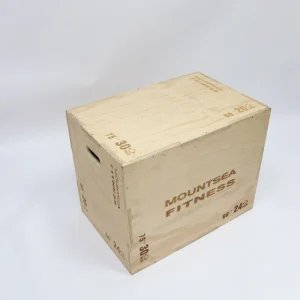 3 in 1 Agility Training Wooden Plyometric Jump Box, 20 x 24 x 30 Inch