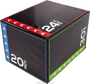 3-in-1 Anti-Slip Foam Plyo Box, Black