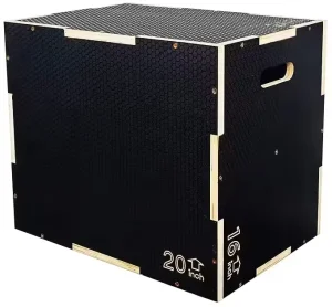3-in-1 Anti Slip Wooden Plyo Jump Box Multi Height for CrossFit Home Gym Strength Training