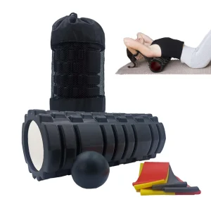 3-in-1 EVA Foam Roller Set for Deep Tissue Muscle Massage, Portable