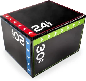 3-in-1 Foam Plyometric Jump Box for Home Gym with Multiple Heights and Non-Slip Surface