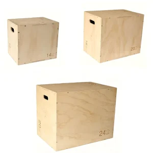3 in 1 Heavy Duty Wooden Plyo Box for Plyometric Conditioning and HIIT Training