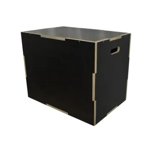 3-in-1 Non-Slip Black, Red, Green Wood Plyometric Jump Box Platform for Home and Outdoor Workout