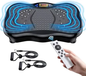 3 in 1 Vibration Plate Trainer Wireless Detachable Resistance Bands For Full Body Fitness Home Gym Weight Loss Muscle Toning