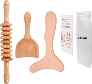 3-in-1 Wood Therapy Massage Tools for Lymphatic Drainage, Anti-Cellulite Body Sculpting, and Contouring
