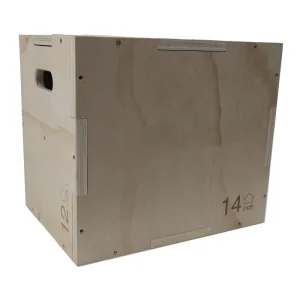 3 in 1 Wooden Plyo Box 12x14x16 in Plyometric Platform Jump Box for Home Gym and Outdoor Workout