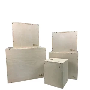 3-in-1 Wooden Plyo Box Jump Platform for Home Gym and Outdoor Workout