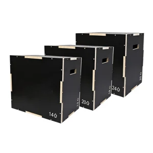 3-in-1 Wooden Plyometric Box Platform for Home Gym and Outdoor Workout