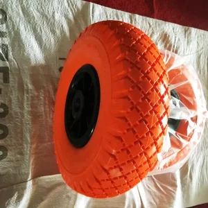 3.00-4 (260 x 75 mm) Puncture-Proof Polyurethane Flat-Free Solid Foam Wheel for Hand Trucks, Trolleys, and Carts