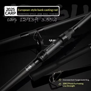 3.6m/3.9m 24T Carbon Carp Fishing Rod, 3 Sections, 60g-180g, 3.55lb, Long-Casting Bank Fishing