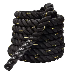 30′ 40′ 50′ Heavy Duty Power Guided Battle Ropes With Optional Cloth for Cardio Core Strength Training and Sports Conditioning