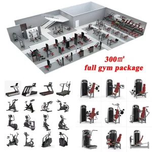 300 sqm Commercial Gym Bodybuilding Equipment Package for Hotels and Gyms