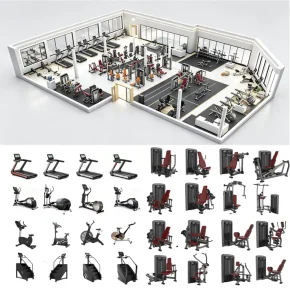300 sqm Stainless Steel Commercial Gym Strength & Cardio Equipment Package