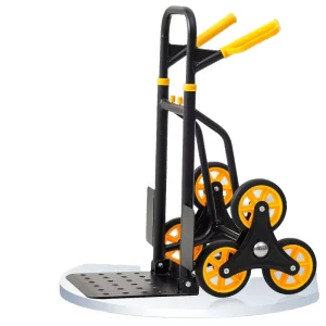 300KG Capacity Heavy-Duty Stair Climber Trolley, 6-Wheel Portable Foldable Hand-Pulled Goods Carrier