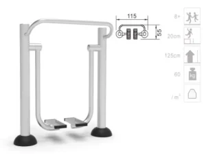 304/316 Stainless Steel CE & EN1176 Certified Eco Friendly Public Park Outdoor Fitness Equipment