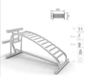 304/316 Stainless Steel CE EN1176-Certified Outdoor Fitness Equipment for Public Parks