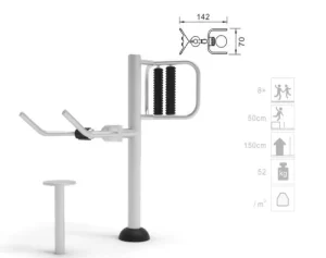 304/316 Stainless Steel Outdoor Fitness Equipment CE Certified