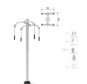 304 316 Stainless Steel Outdoor Fitness Equipment CE Certified Eco Friendly Public Park Use