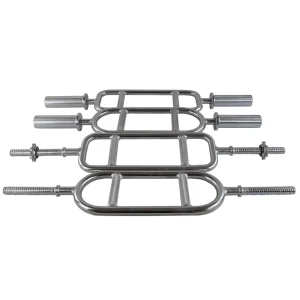 34″ Chrome Steel Barbell for Home Gym Fitness Squats Deadlifts Shrugs and Tricep Workouts
