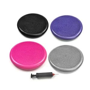 34mm Thickened Explosion-Proof PVC Yoga Balance Disc Wobble Cushion with Pump