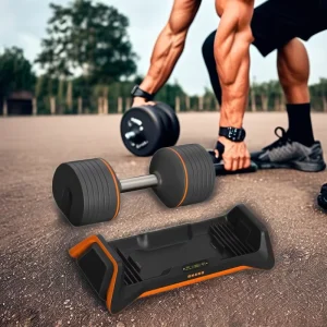 36 lb Smart Adjustable Dumbbell Set for Home and Gym