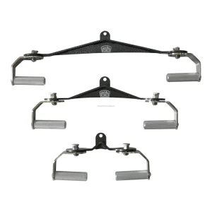 360-Degree Rotatable Cable 3-Piece Gym Lat Pull-Down Bar Rowing Handle Ergonomic Metal MAG Grips