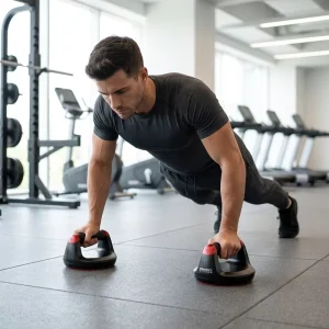 360-Degree Rotating Push-Up Bars with Non-Slip Handles for Chest, Shoulder, and Triceps Workout