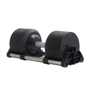 36kg Free Weights Fitness Adjustable Dumbbells Pair Steel with Tray Strength Training Adjustable Dumbbell Set