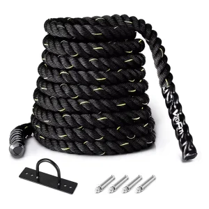 38mm*9M Battle Rope With Rope Anchor for Cross-Training Home Gyms and Strength Training