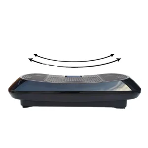 3D Dual-Motor Vertical Vibration Plate Machine with Massage and Curved Platform
