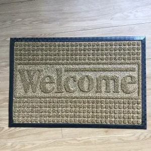 3D Embossed Front Door Mat Rubber Non-Slip Outdoor