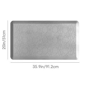 3D Geometric Embossed Mandala Pattern Anti-Fatigue Kitchen Mat, Cushioned