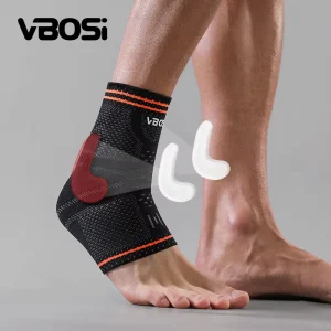 3D Knitted Ankle Brace Anti-slip Silicone Shock Absorption Compression Support for Running Basketball Protection