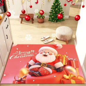 3D Printed Custom Personalized 4mm Polyester Non-Slip Washable Doorway Area Rugs Set Festive Entryway Decor