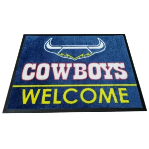 3D Printed Reversible Washable Tufted Nylon Welcome Logo Mat with Rubber Backing