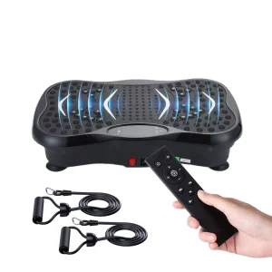 3D Whole Body Vibration Plate Exercise Machine Workout Fitness Platform with Silent Motor Speed Control for Home Fitness