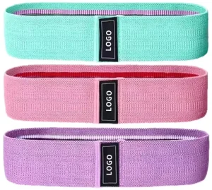 3pcs Gym Fitness Glute Resistance Bands Exercise Stretch Hip Circle Printed Polyester Fabric Booty Band