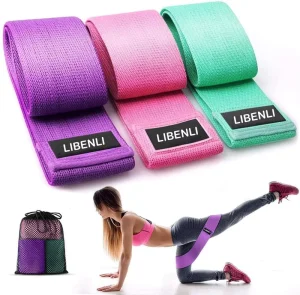 4 Fabric Elastic Booty Bands for Legs and Hips