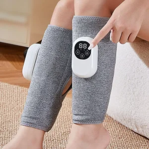 4-Gear Rechargeable Leg and Arm Pneumatic Kneading Massager with Digital Display and Timer