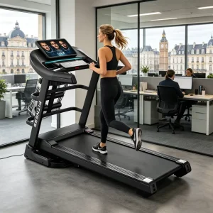 4 HP Foldable Electric Treadmill with Auto Incline, LED Display, and Extra-Large Running Area