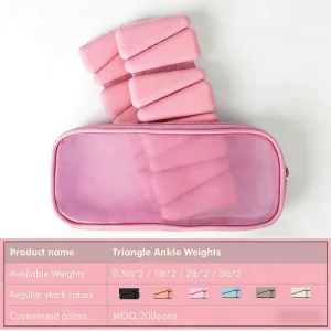 4 Lbs Pink Silicone Weight Bracelet Gym Women 1Kg Wrist and Ankle Weight Adjustable