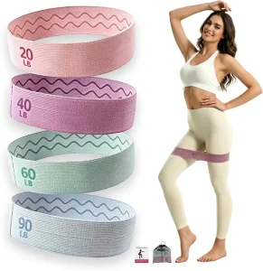 4 Levels Fabric Exercise Resistance Bands Non slip Elastic Bands for Working Out Legs Glutes Booty Fitness