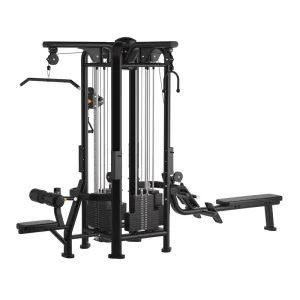4-Person Steel Multi-Station Chest Press Bench for Strength Training and Commercial Use