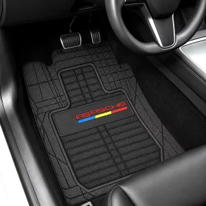 4-Piece Heavy-Duty PVC Car Floor Mats Universal Anti-Slip Durable Easy-Clean SUV Truck Van