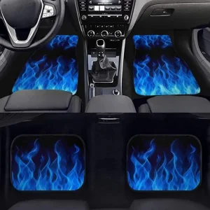 4-Piece Universal-Fit Anti-Slip All-Weather Car Floor Mat Set for SUVs and Trucks