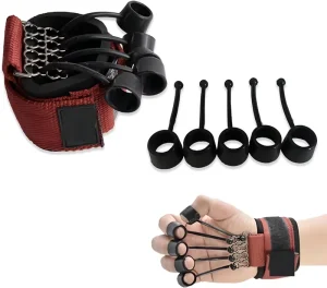 4-Resistance-Level Silicone Rubber Hand Grip Strengthener for Beginners, Advanced Users, Athletes, and Musicians