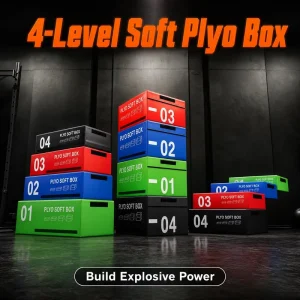 4-Tier Soft Foam Plyo Box Set for Multi-Height Jump Training