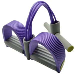 4-Tube Pedal Yoga Foot Tension Rope Pull Exerciser with Non-Slip NBR Bands