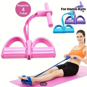 4-Tube Resistance Bands for Full-Body, Abdominal, and Rowing Exercises