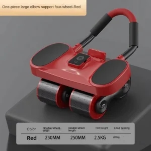 4-Wheel Abdominal Roller with Automatic Rebound